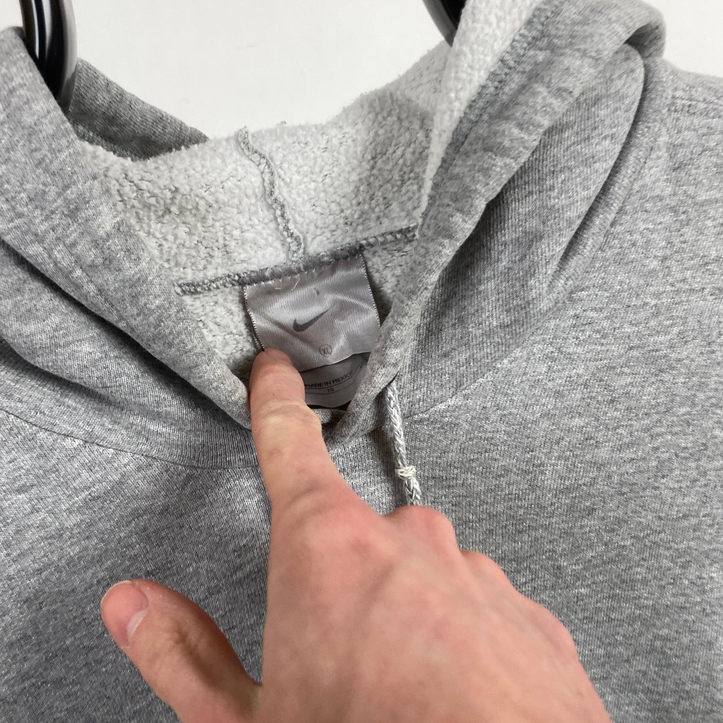 00s Nike Centre Swoosh Hoodie Grey XL