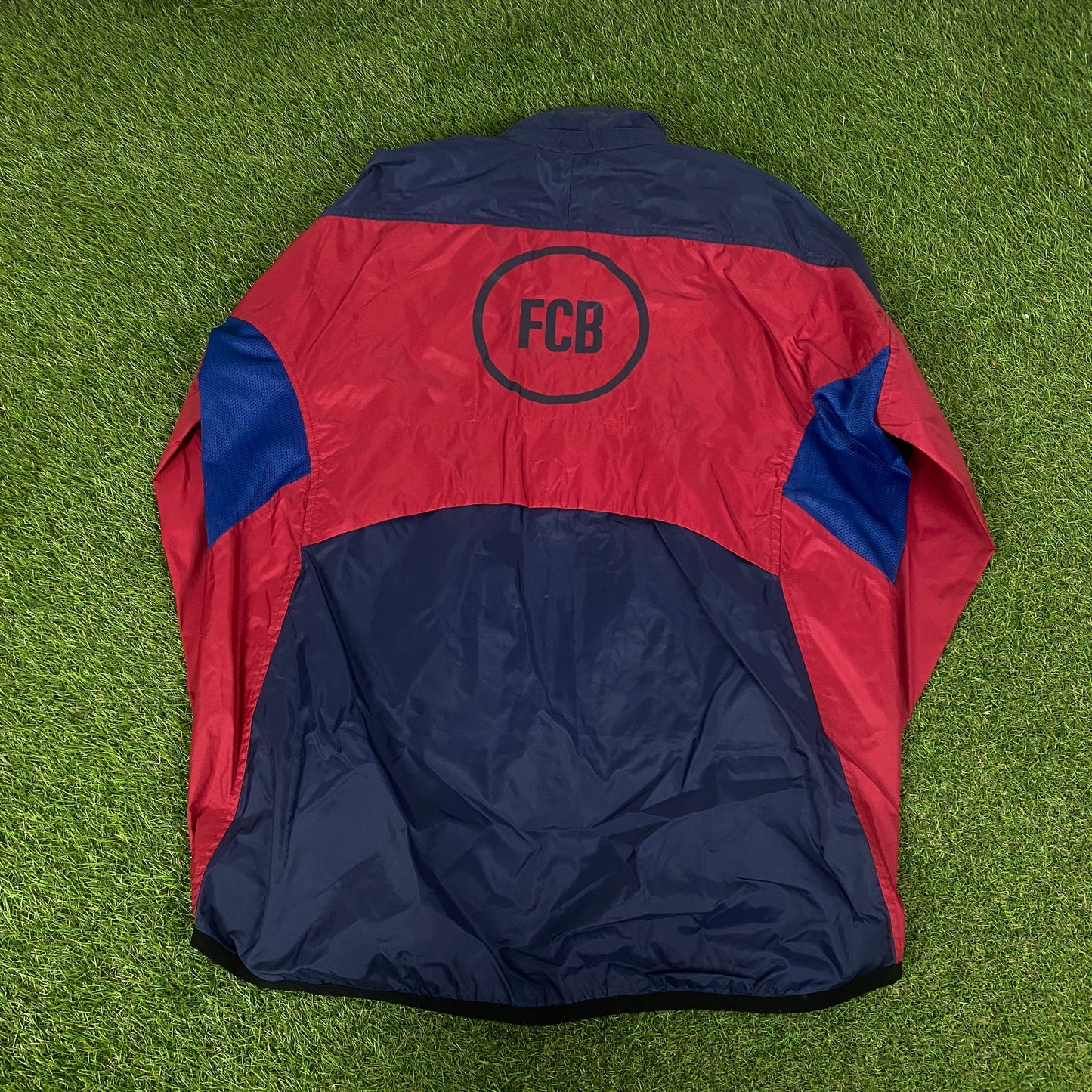 90s Nike Barcelona Windbreaker Jacket + Joggers Set Blue Small