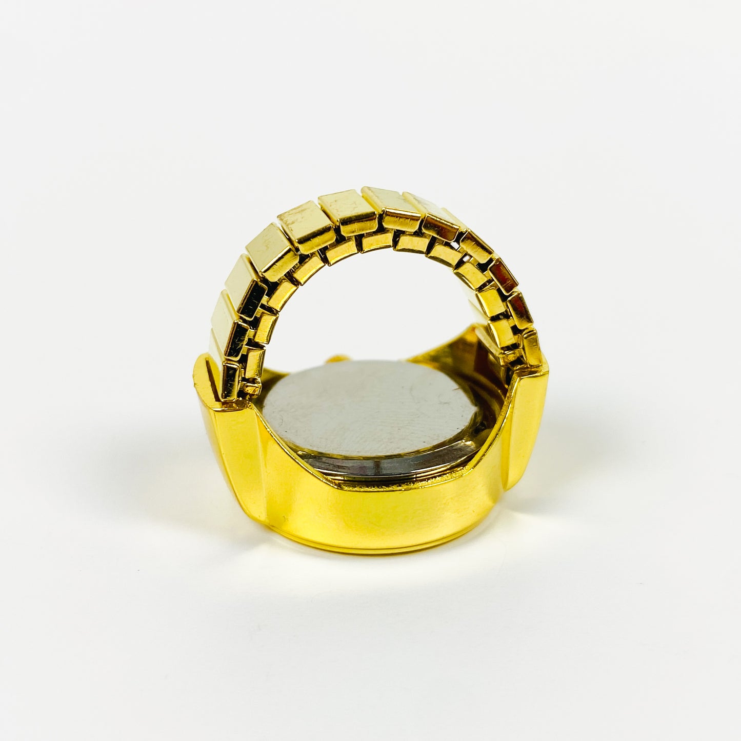 Retro Adjustable Watch Ring Gold Black
