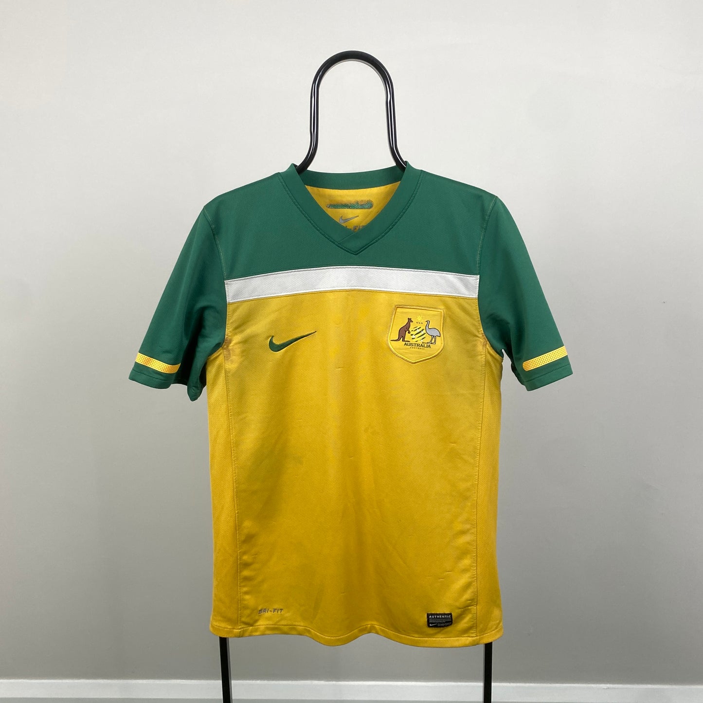 00s Nike Australia Football Shirt T-Shirt Yellow Small