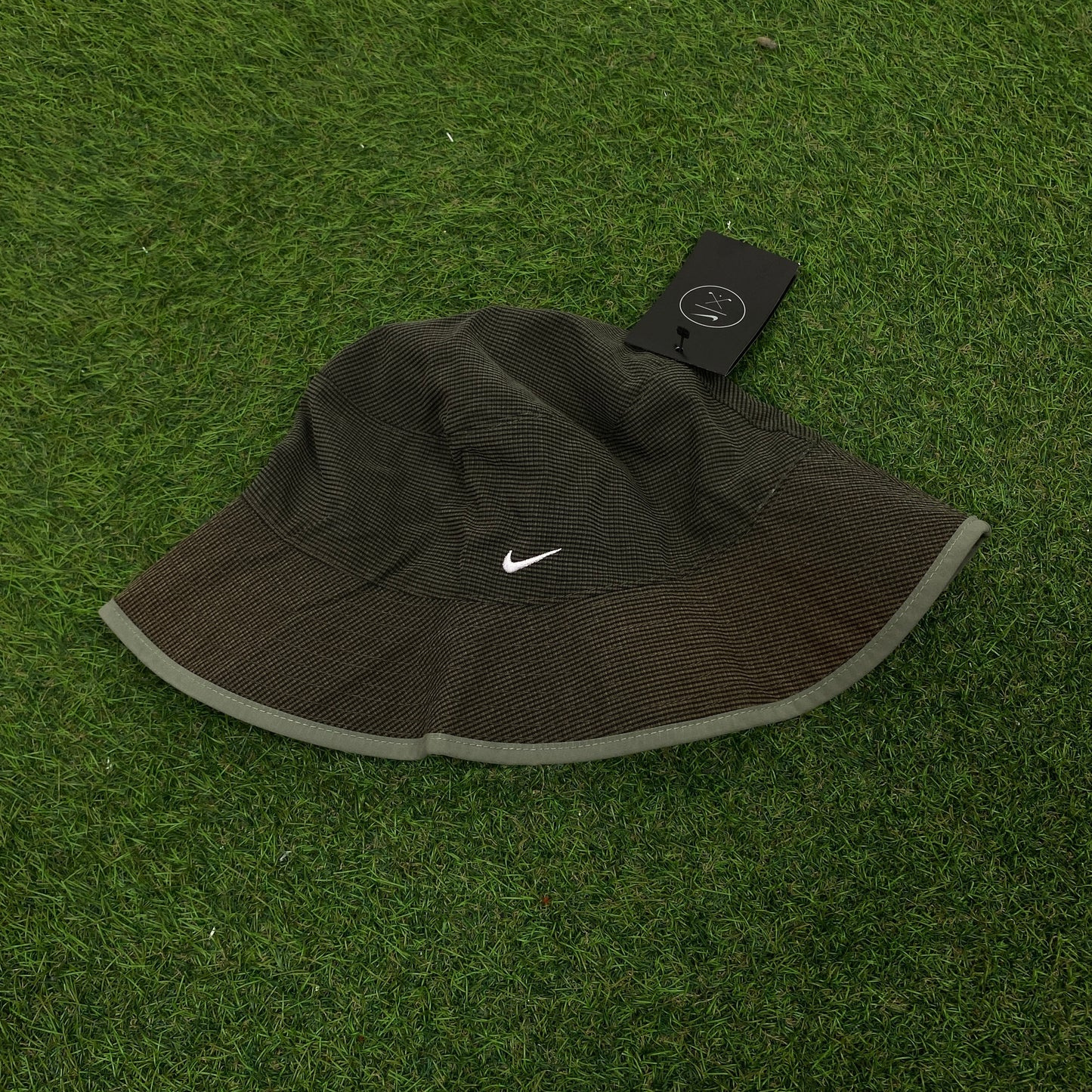 00s Nike Golf Reversible Bucket Hat Green Brown