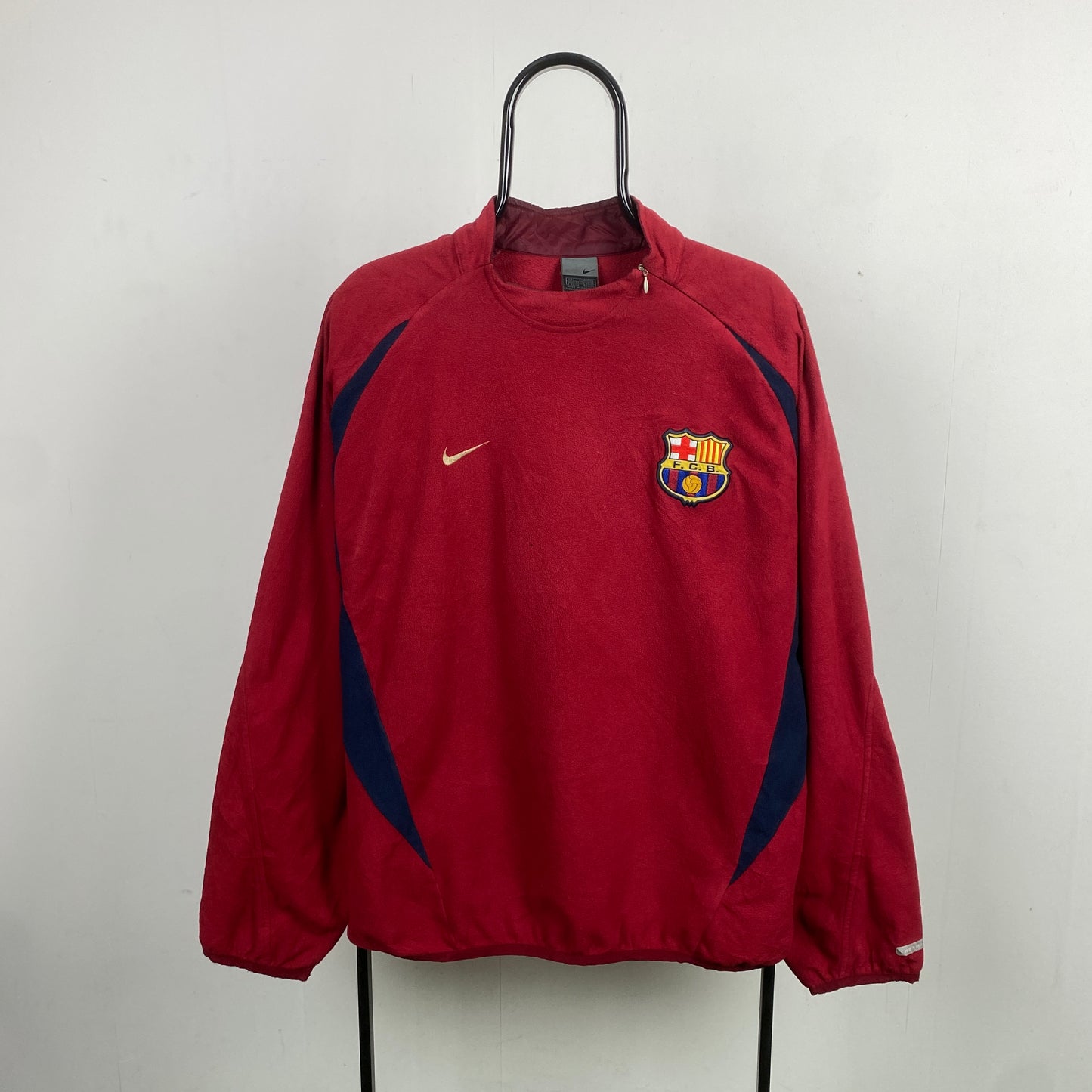 90s Nike Barcelona Fleece Sweatshirt Red Large