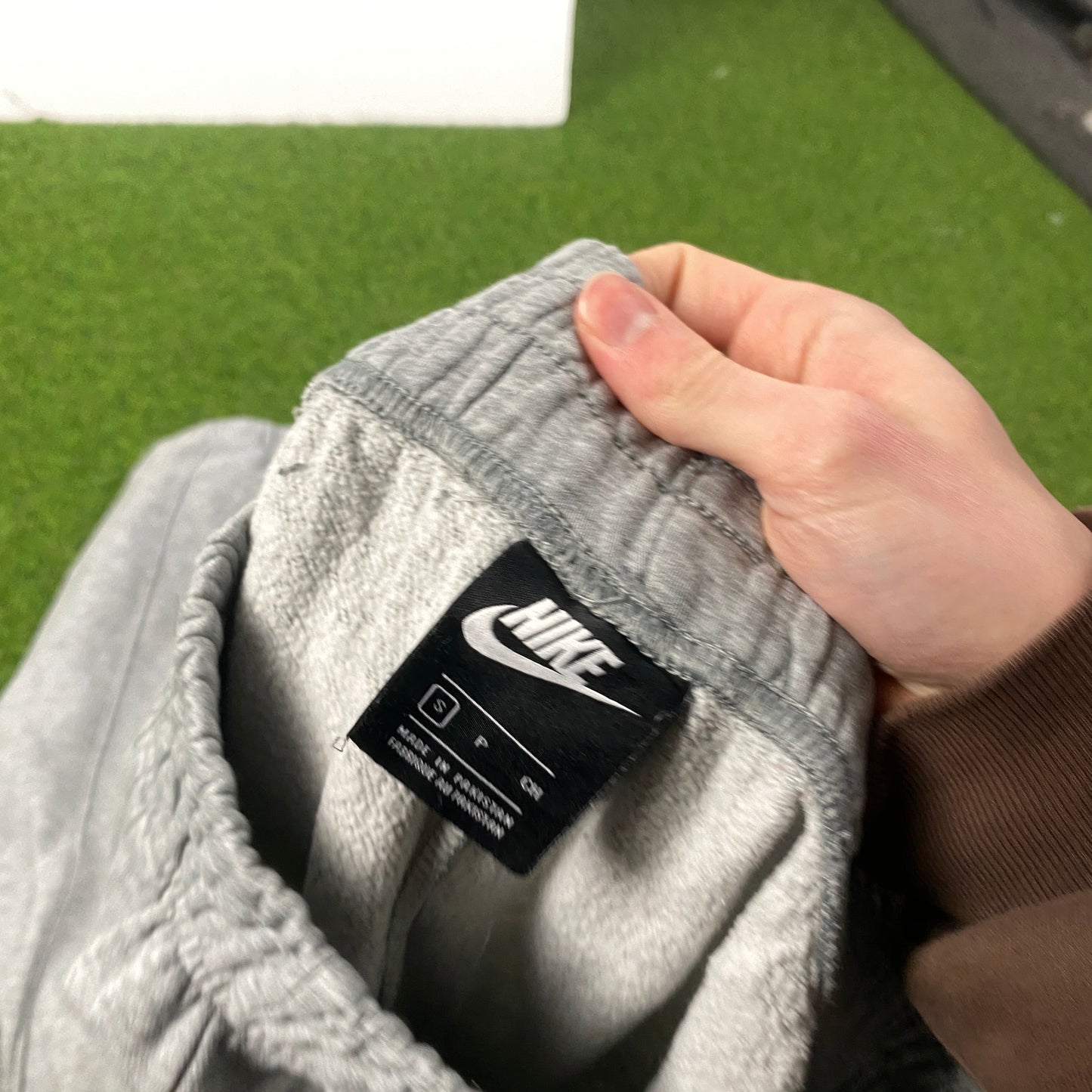 00s Nike Wide Leg Cotton Joggers Grey Small