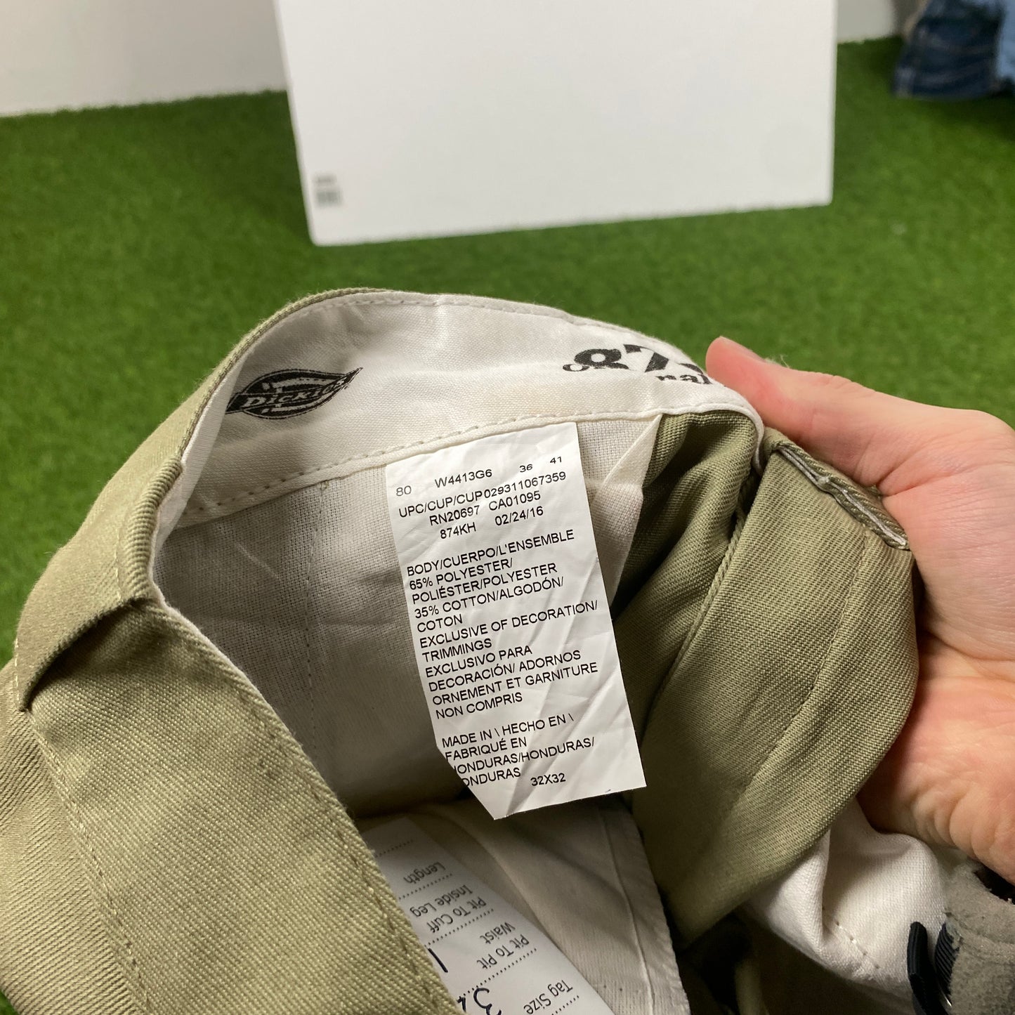 Retro Dickies Cargo Trousers Joggers Brown Large