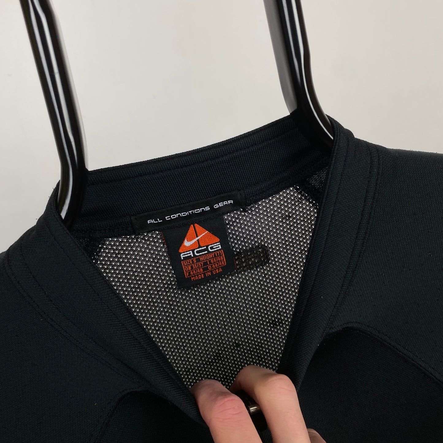 90s Nike ACG 1/4 Zip Sweatshirt Black Small