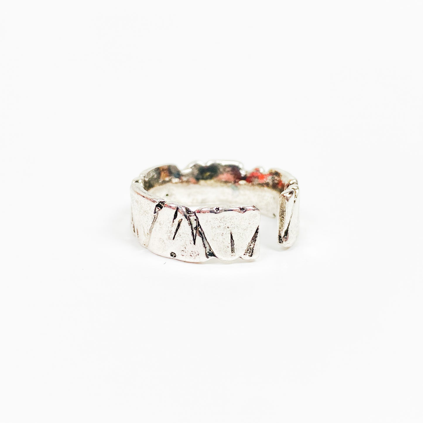 Chunk Ring Silver Adjustable