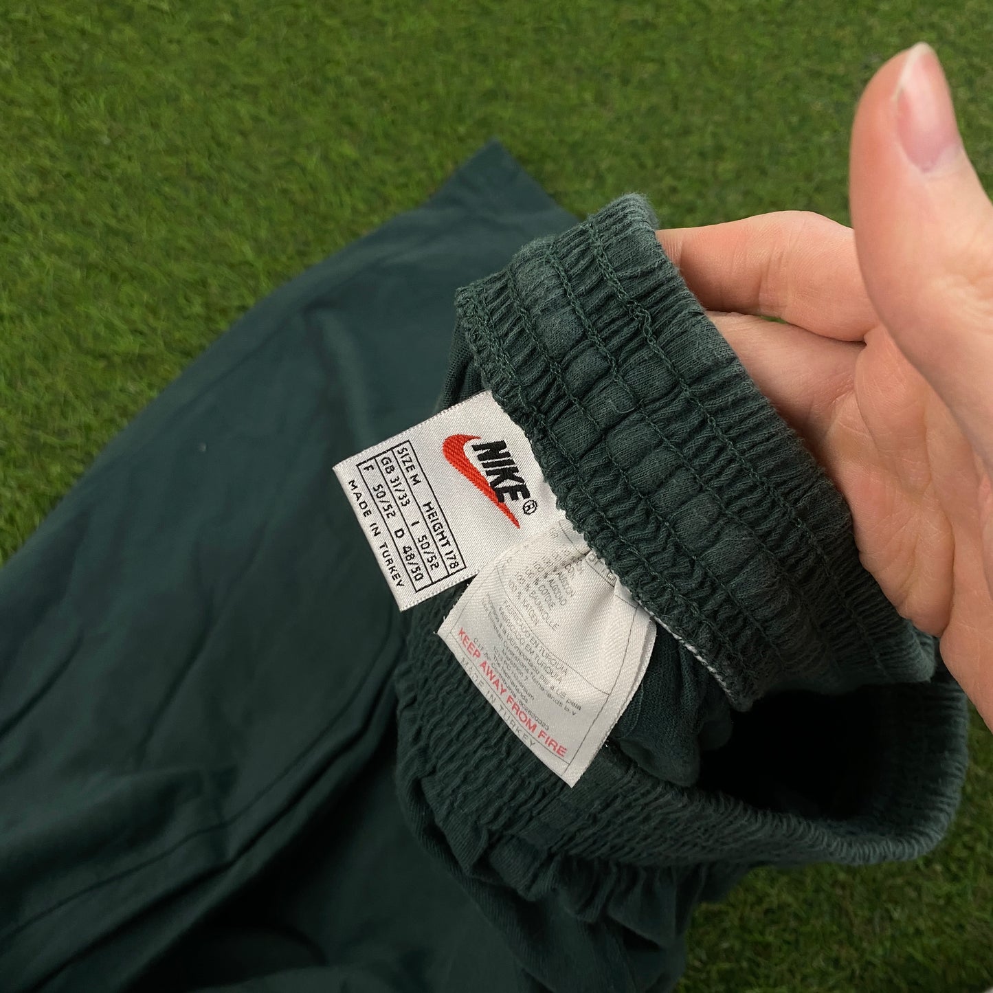 90s Nike Cotton Joggers Green Medium