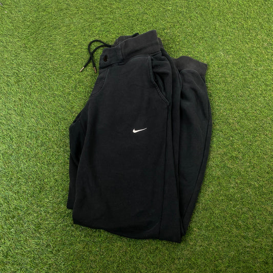 00s Nike Wide Leg Cotton Joggers Black Small