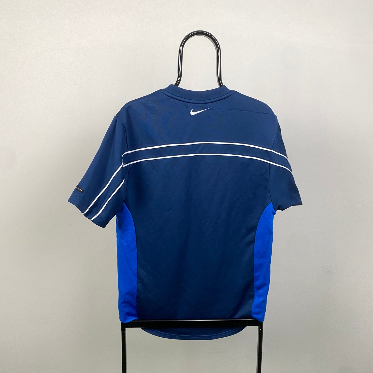 00s Nike Piping T-Shirt Blue Medium