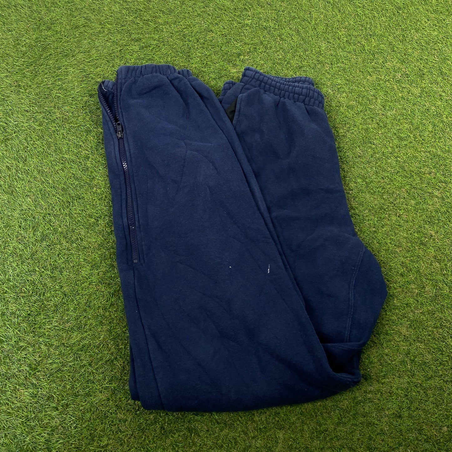 90s Nike Wide Leg Cotton Joggers Blue Small