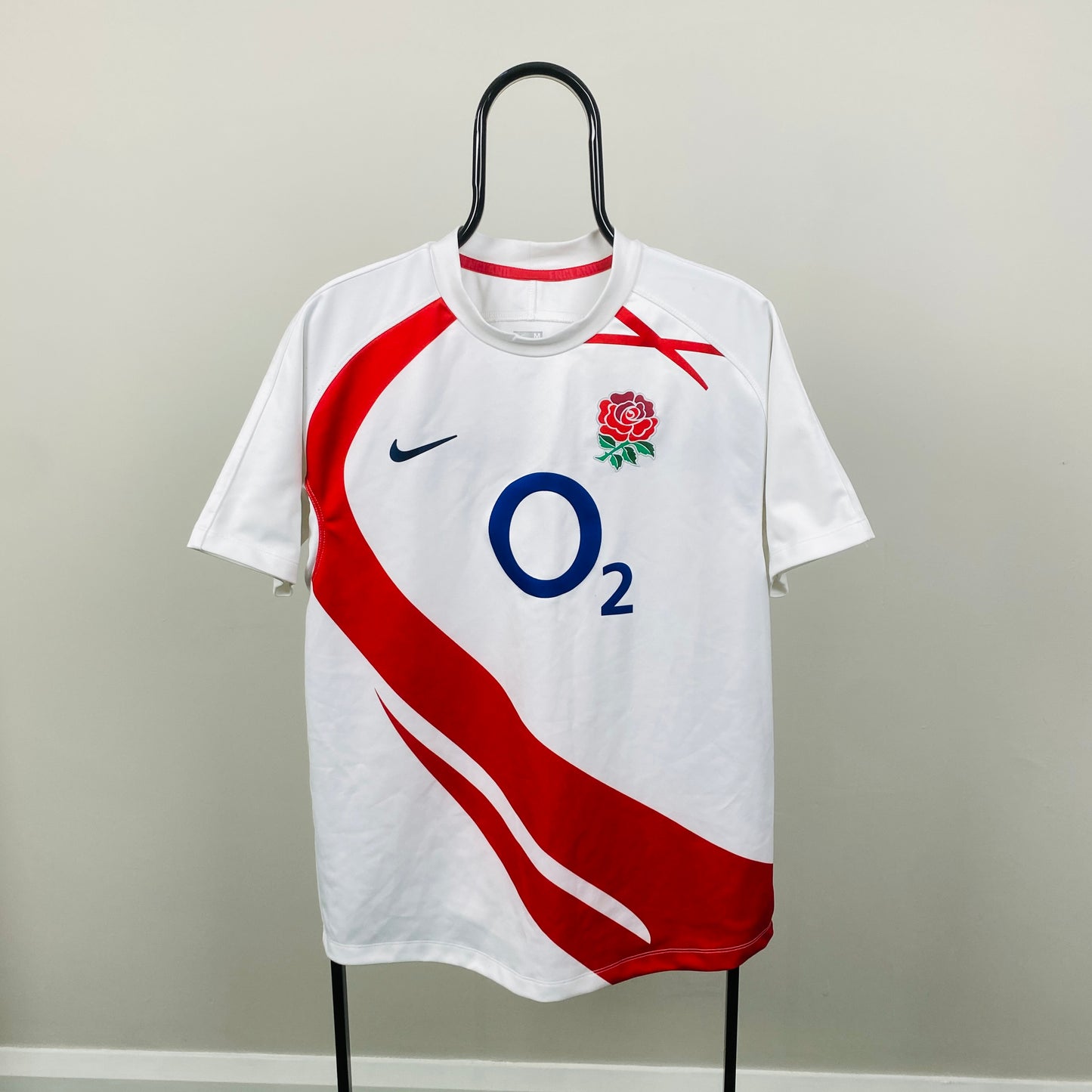 00s Nike England Rugby T-Shirt White Medium