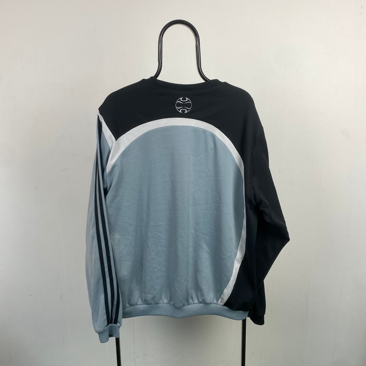 00s Adidas Derby Football Sweatshirt Grey XL