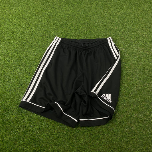 00s Adidas Football Shorts Black Medium