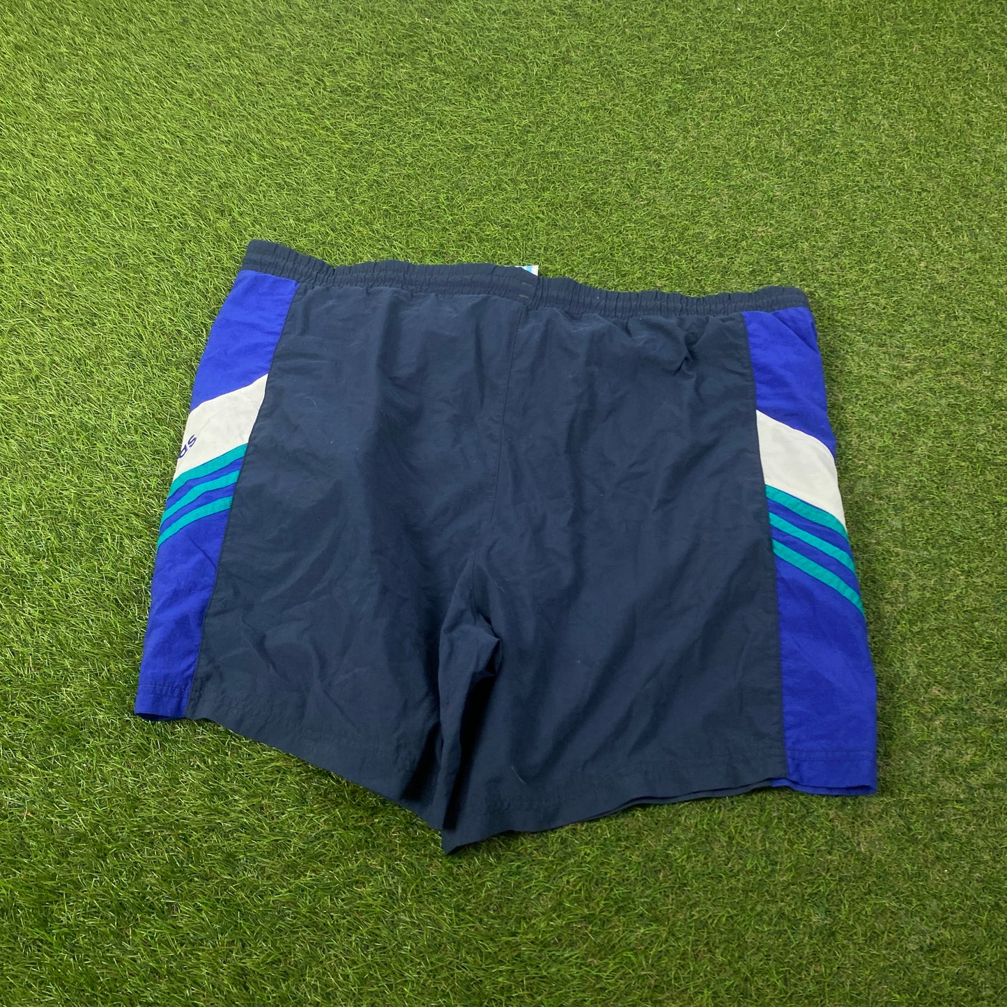 90s Adidas Football Shorts Blue Medium
