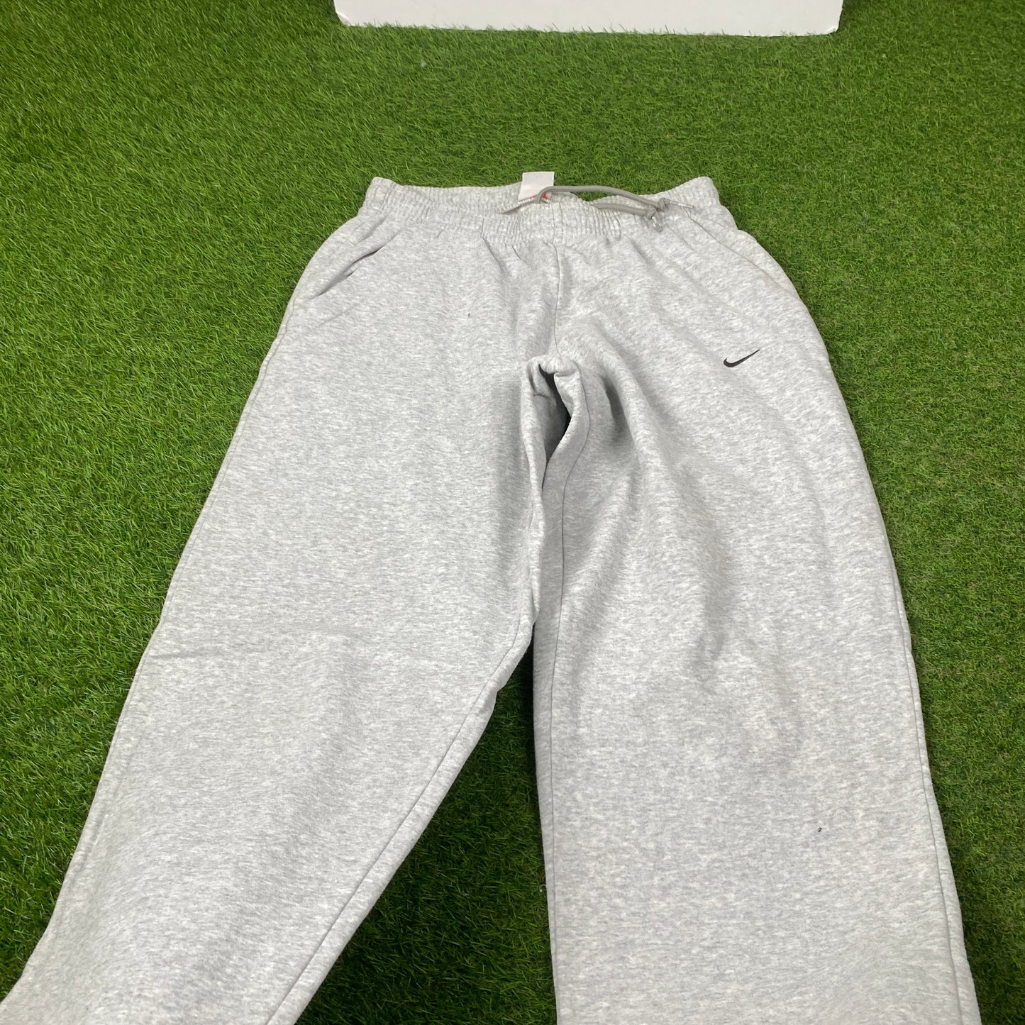00s Nike Wide Leg Cotton Joggers Grey Medium