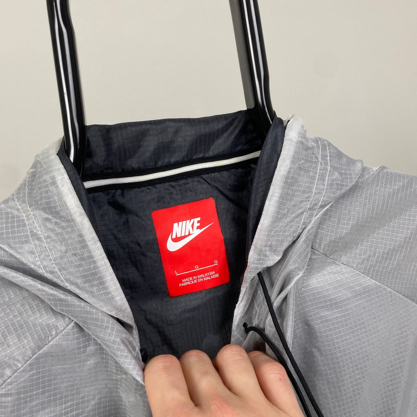 00s Nike Paper Thin Windbreaker Jacket White Large
