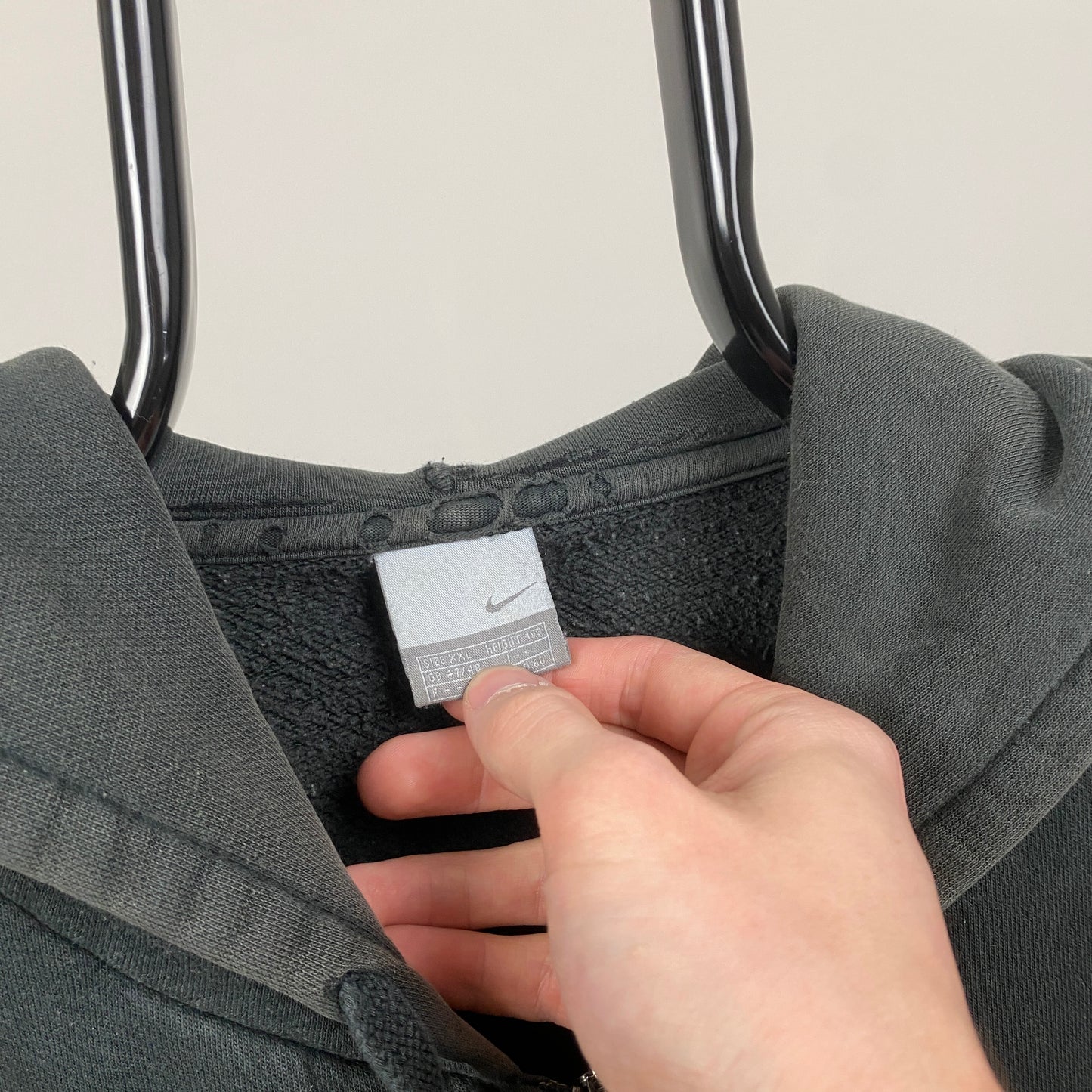 00s Nike Zip Hoodie Black XXL