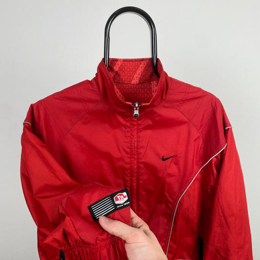 00s Nike Tn Air Reversible Windbreaker Jacket Red XS
