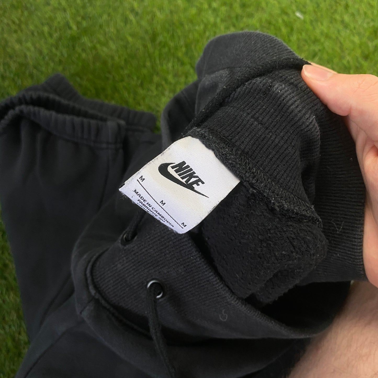 00s Nike Wide Leg Cotton Joggers Black Medium