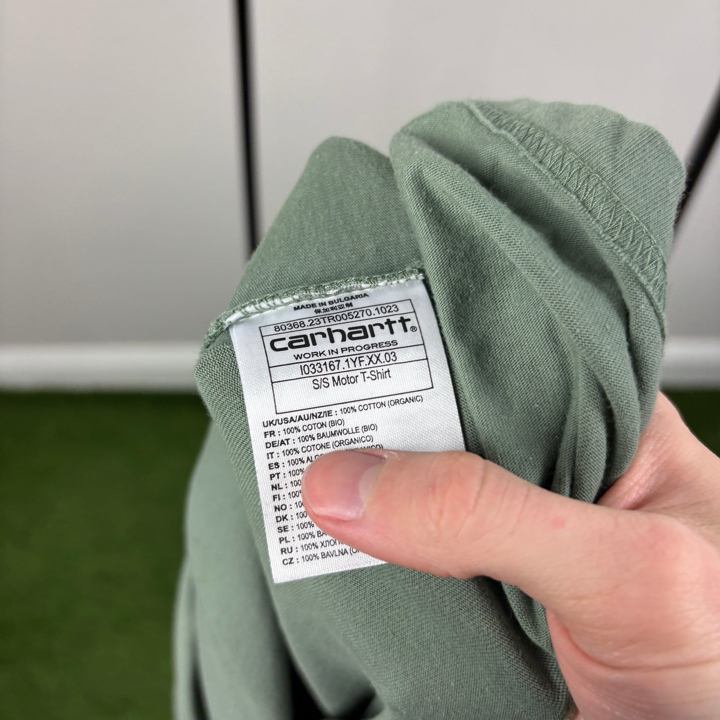 00s Carhartt Motor T-Shirt Green Small
