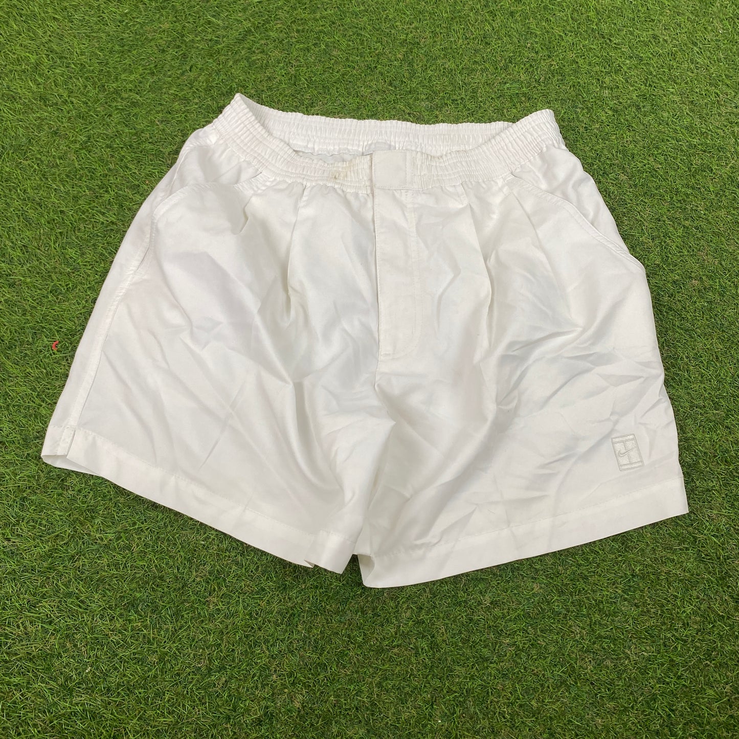 00s Nike Court Tennis Shorts White Small