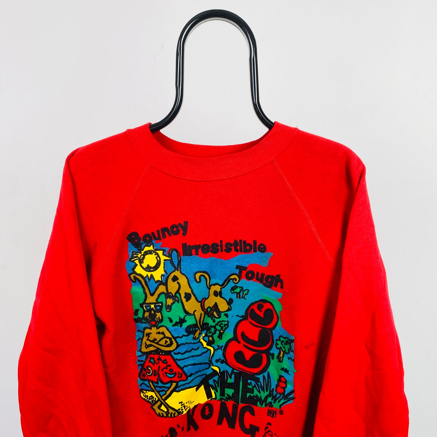 Retro Kong Dog Sweatshirt Red Medium
