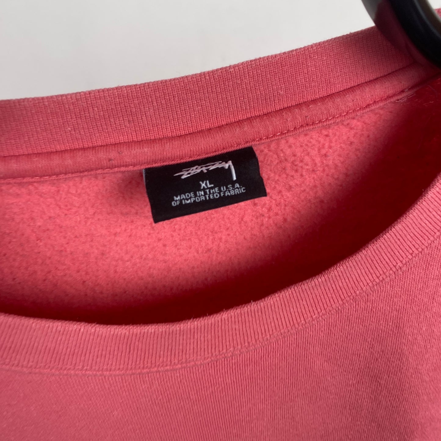 Retro 00s Stussy Sweatshirt Pink XL