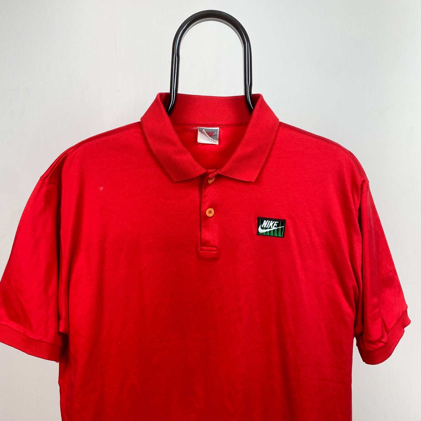 90s Nike Polo Shirt T-Shirt Red XL