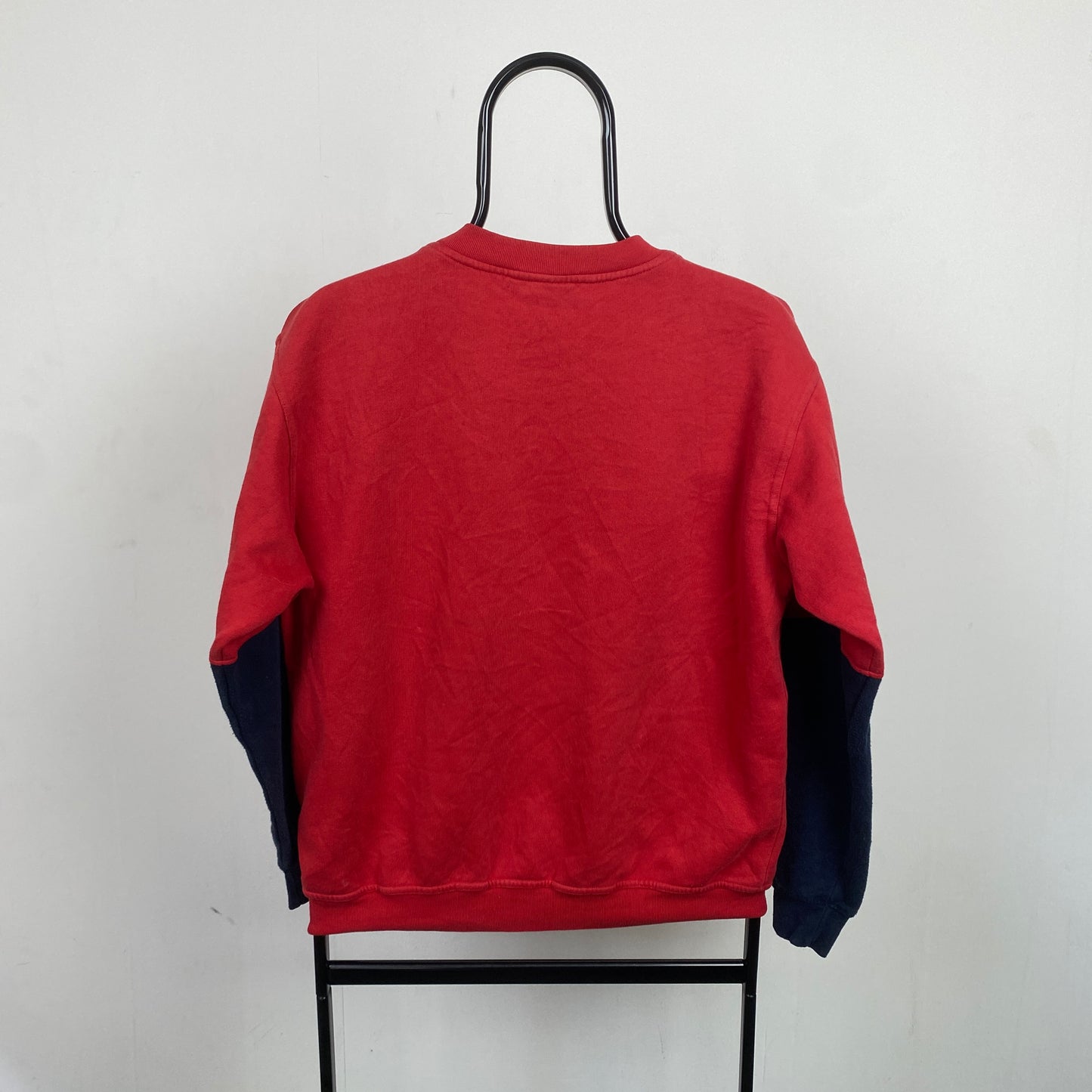 Retro Ellesse Cargo Pocket Sweatshirt Red Small