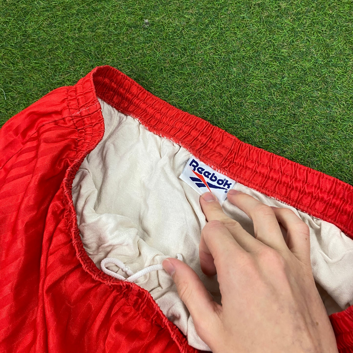 Retro Reebok Football Shorts Red XL