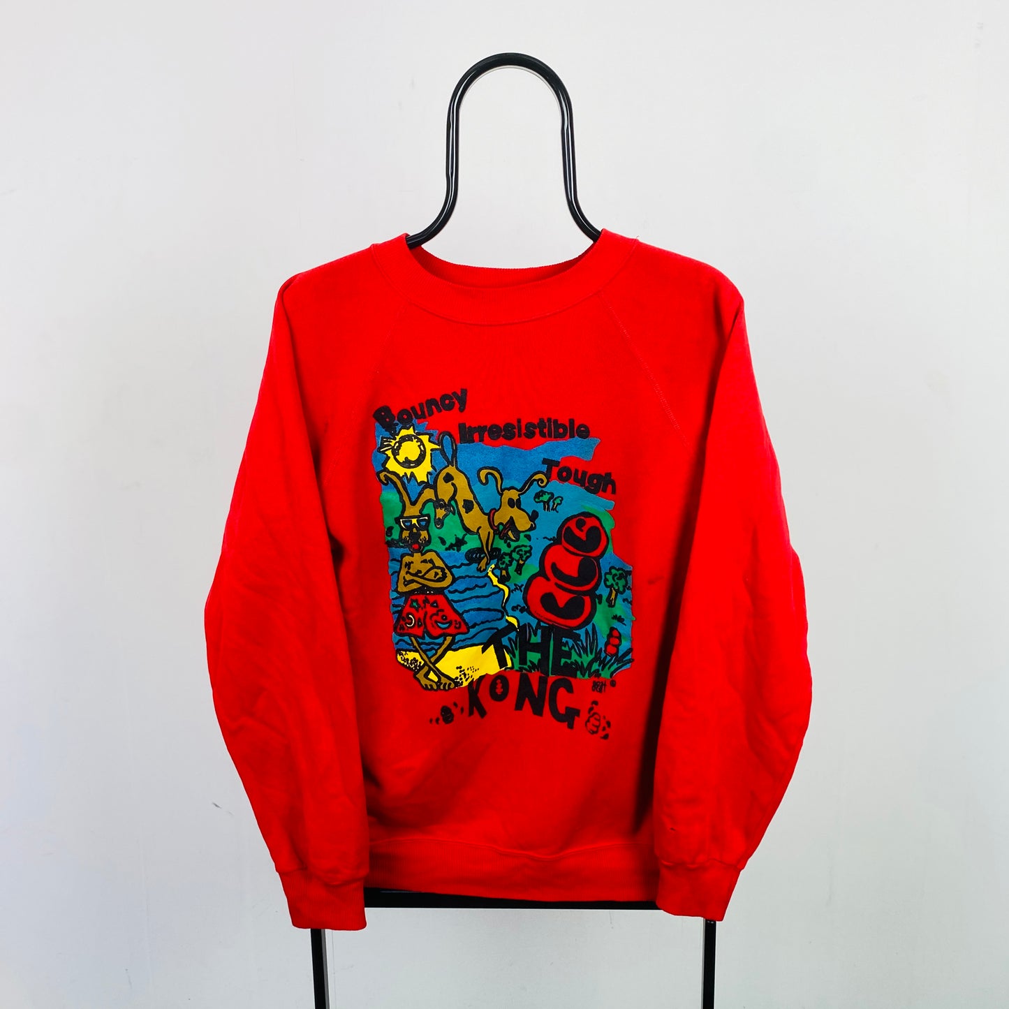Retro Kong Dog Sweatshirt Red Medium