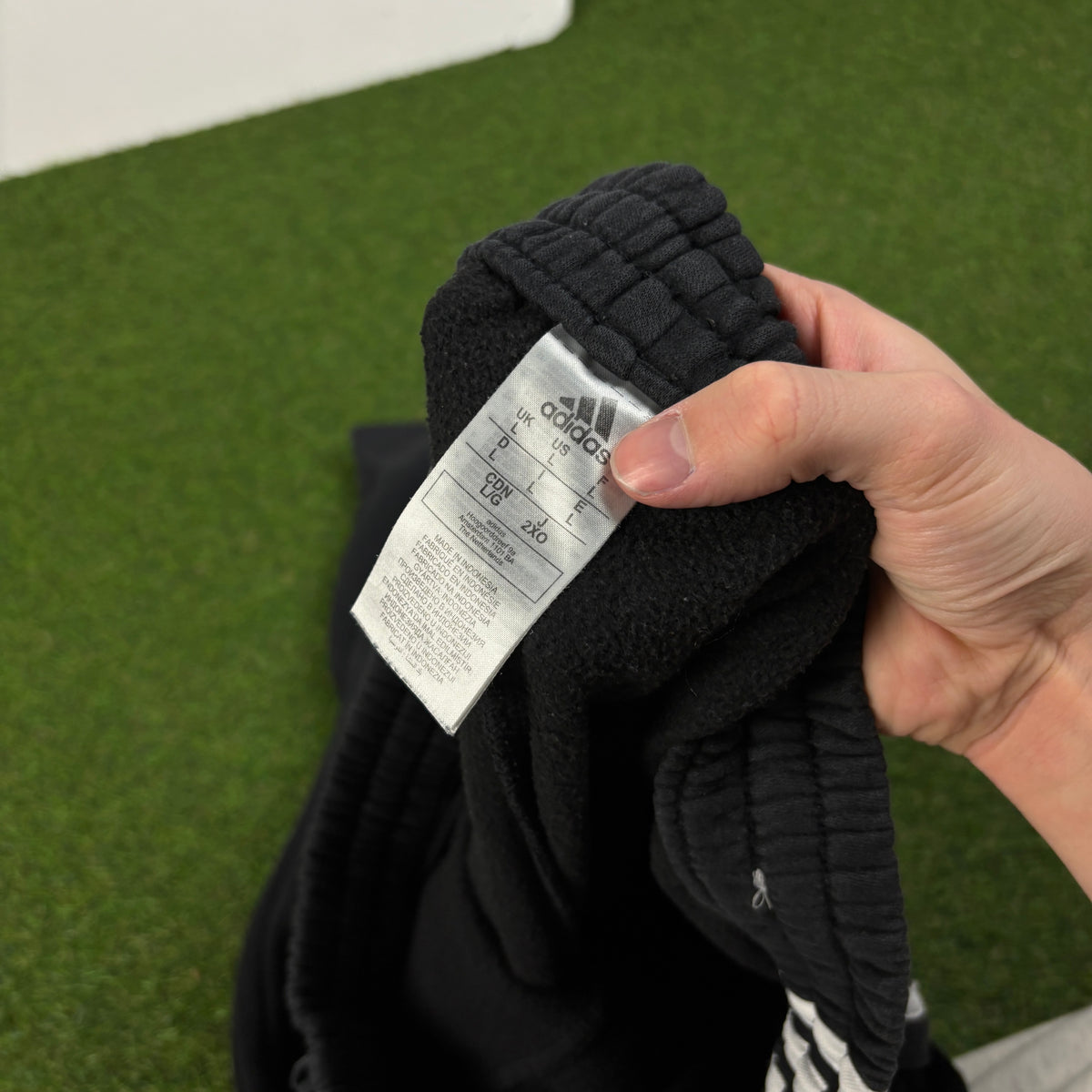 00s Adidas Cotton Joggers Black Large