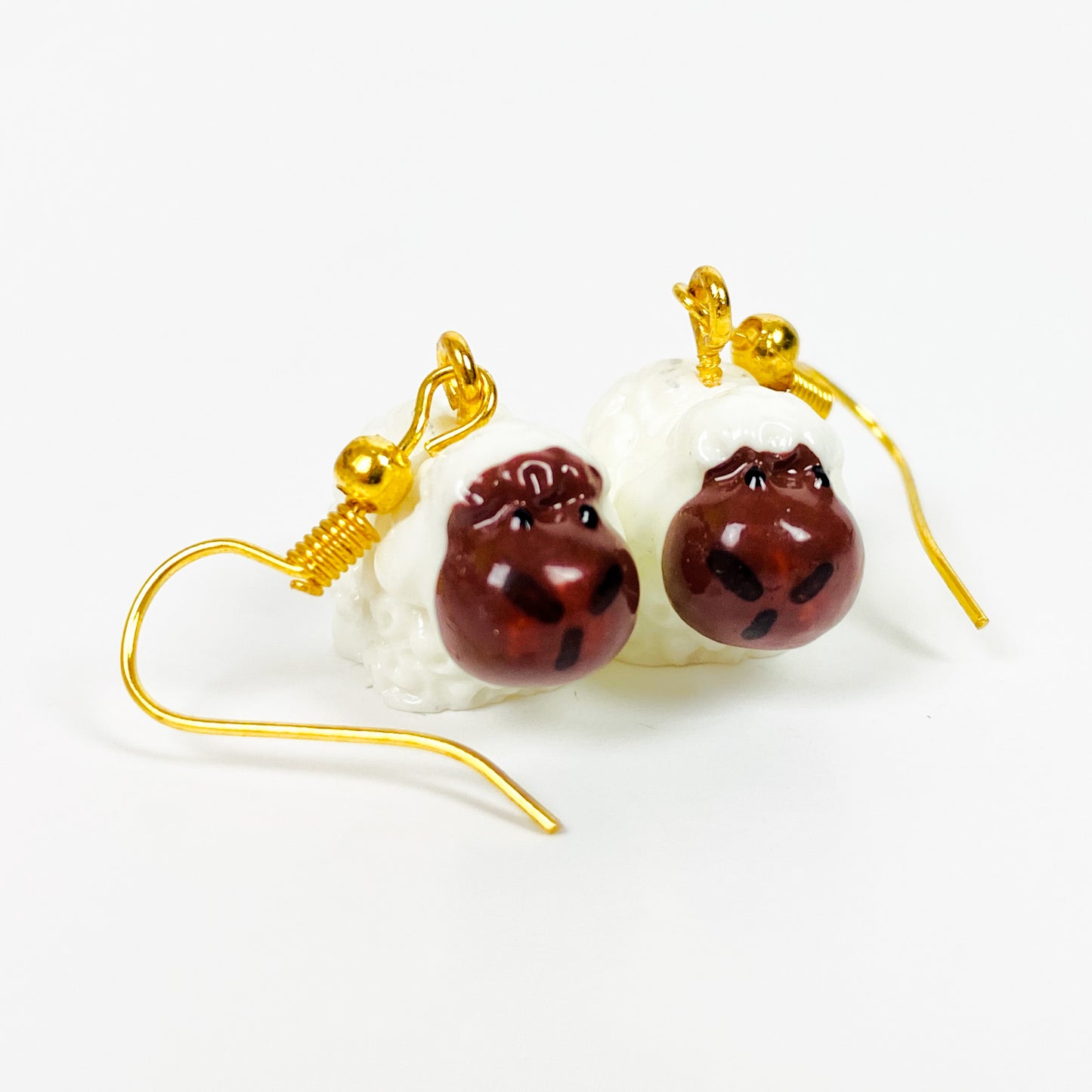 Vintage Retro Sheep Earrings Gold