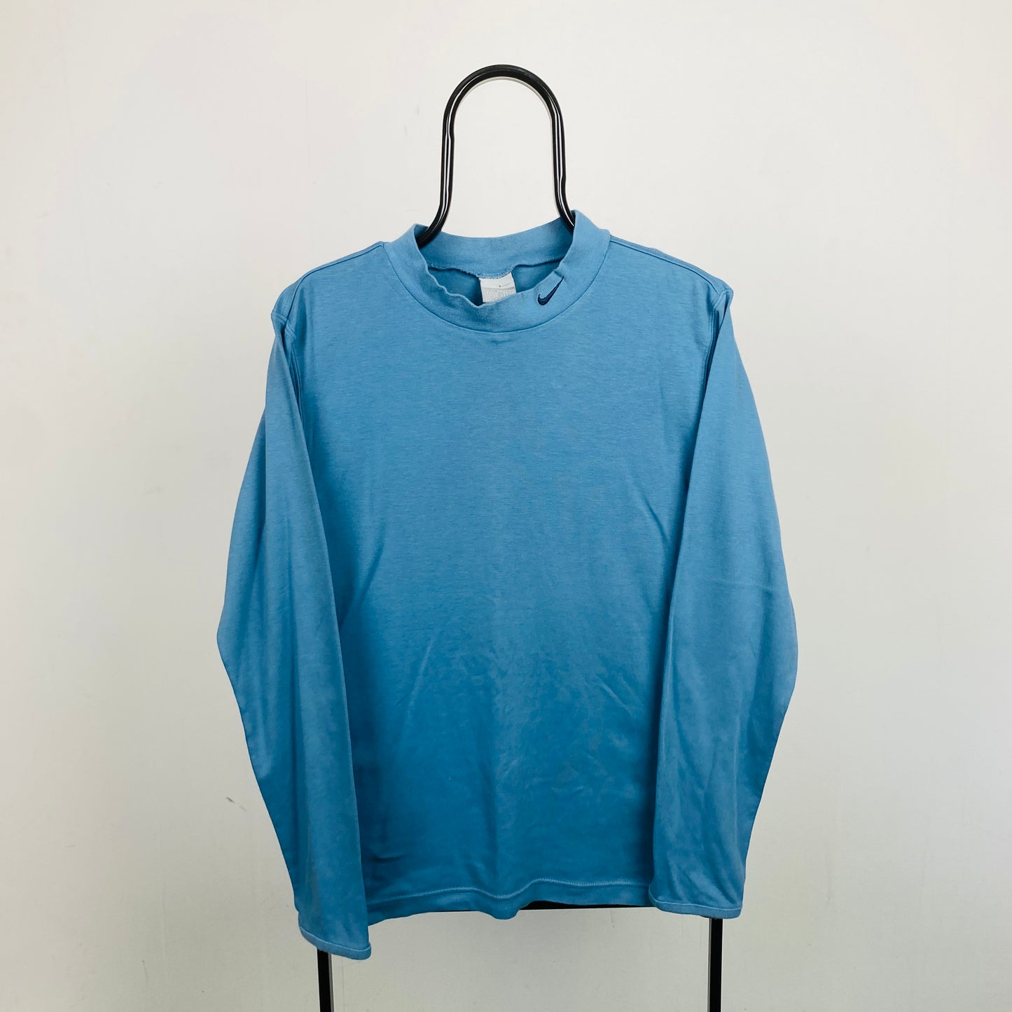 00s Nike Mock Neck Sweatshirt Blue Small