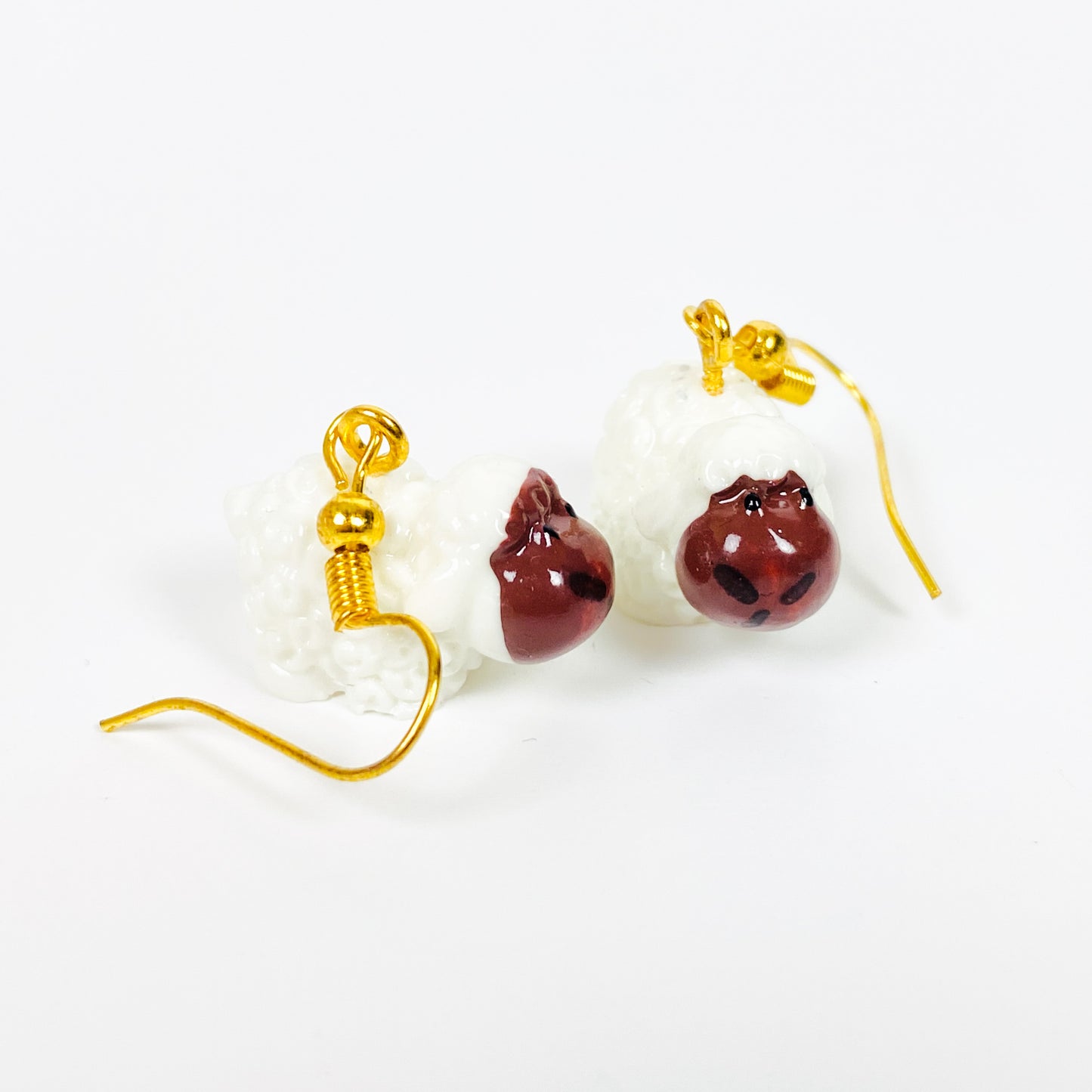 Vintage Retro Sheep Earrings Gold