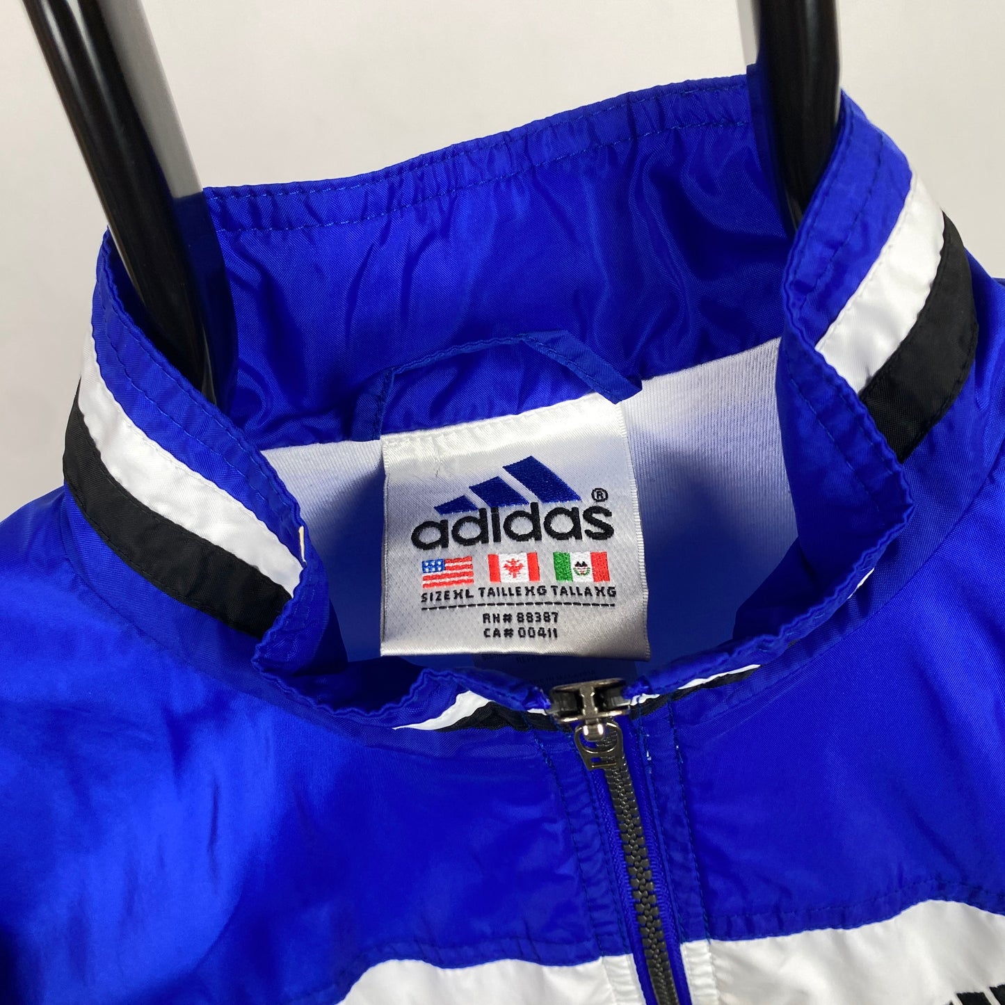 90s Adidas Windbreaker Jacket Blue XL