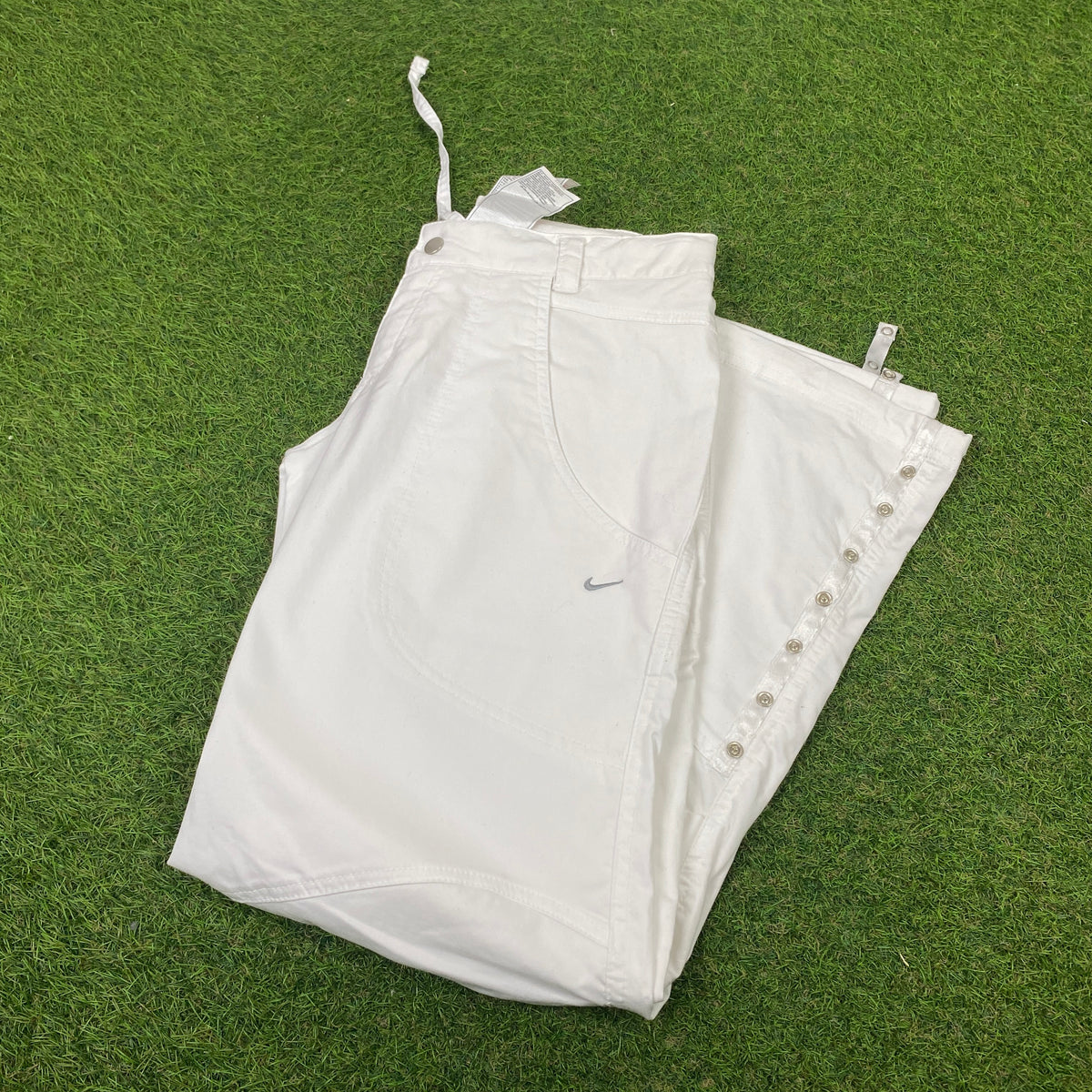 00s Nike Parachute Cargo Trousers Joggers White Small – Clout