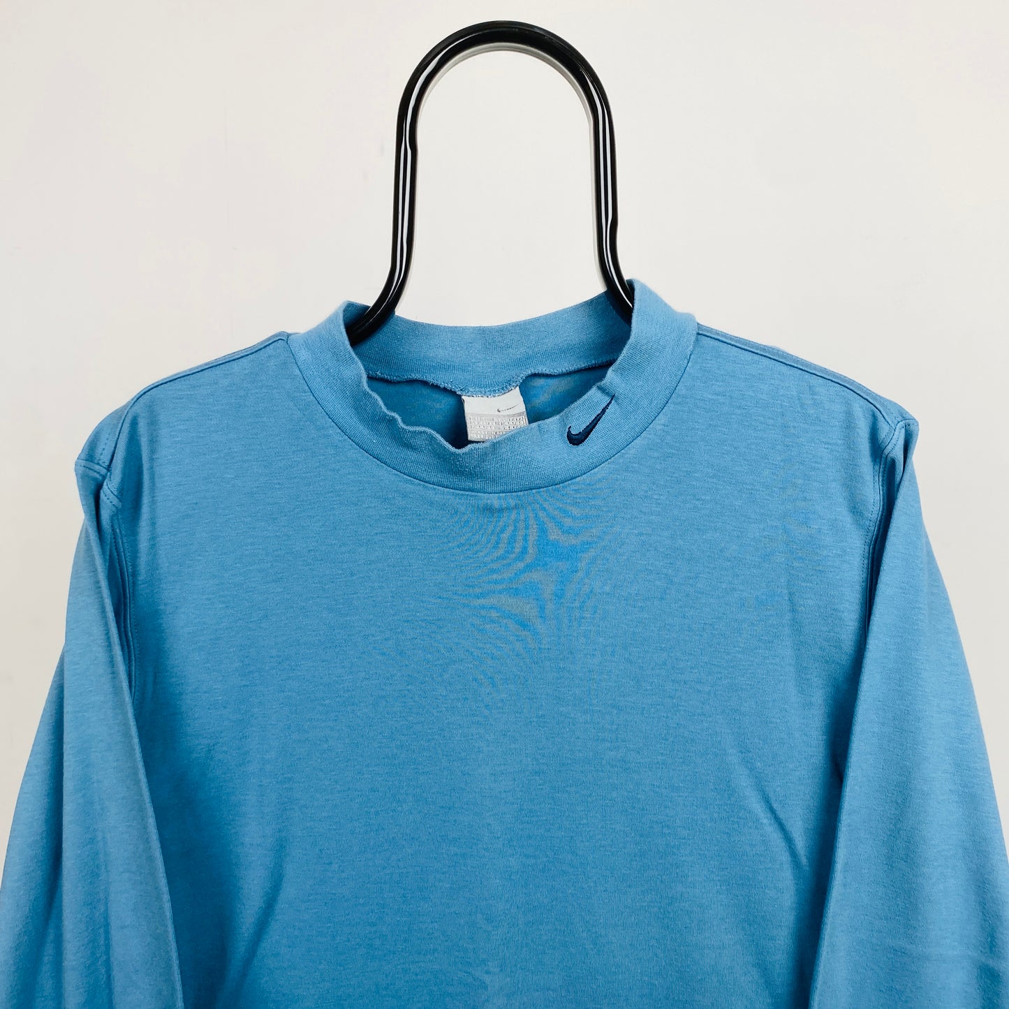 00s Nike Mock Neck Sweatshirt Blue Small