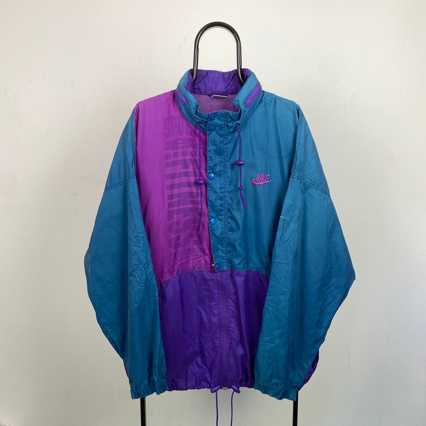 90s Nike Packable Windbreaker Jacket Green XL
