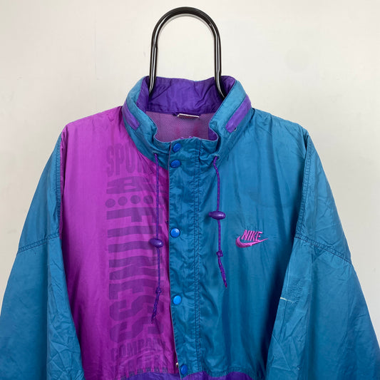 90s Nike Packable Windbreaker Jacket Green XL