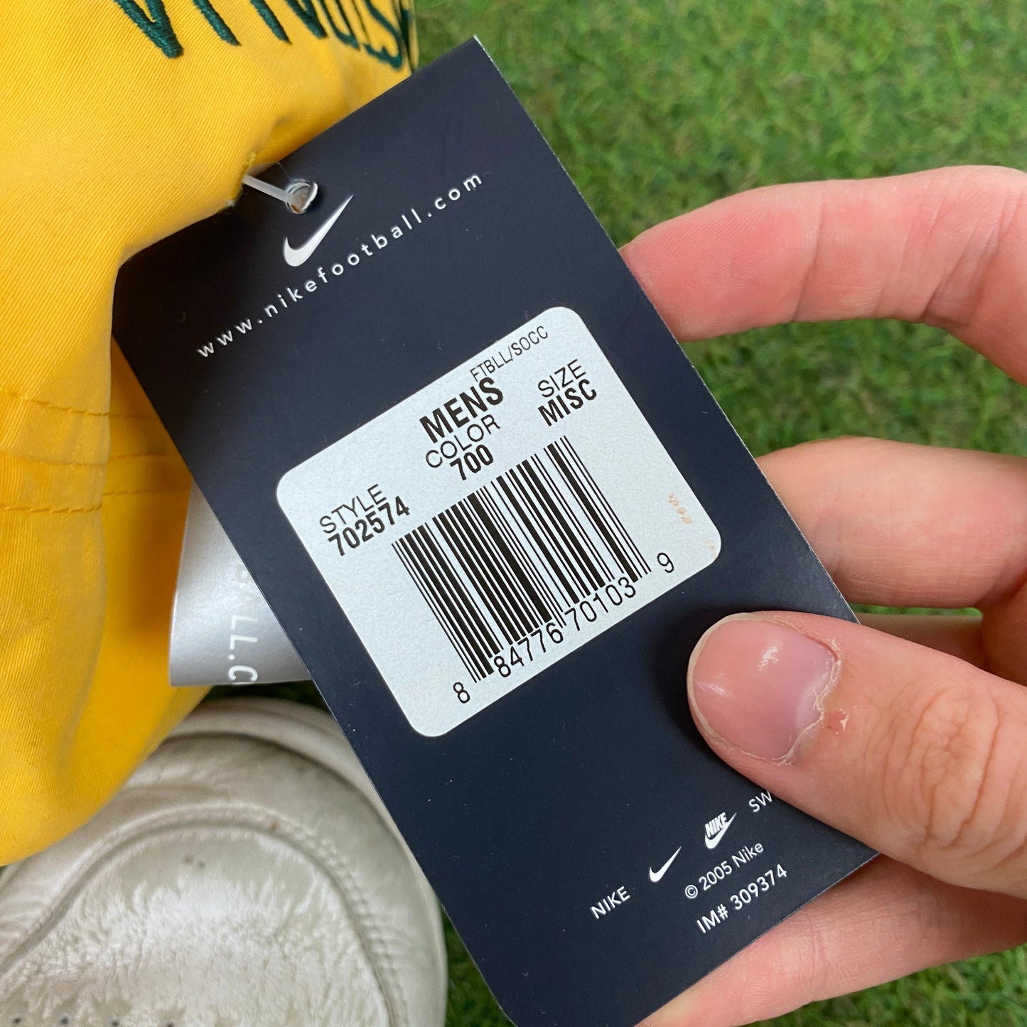 00s Nike Australia Football Hat Yellow