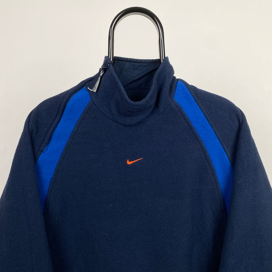 90s Nike Reversible Side Winder Sweatshirt Blue Small