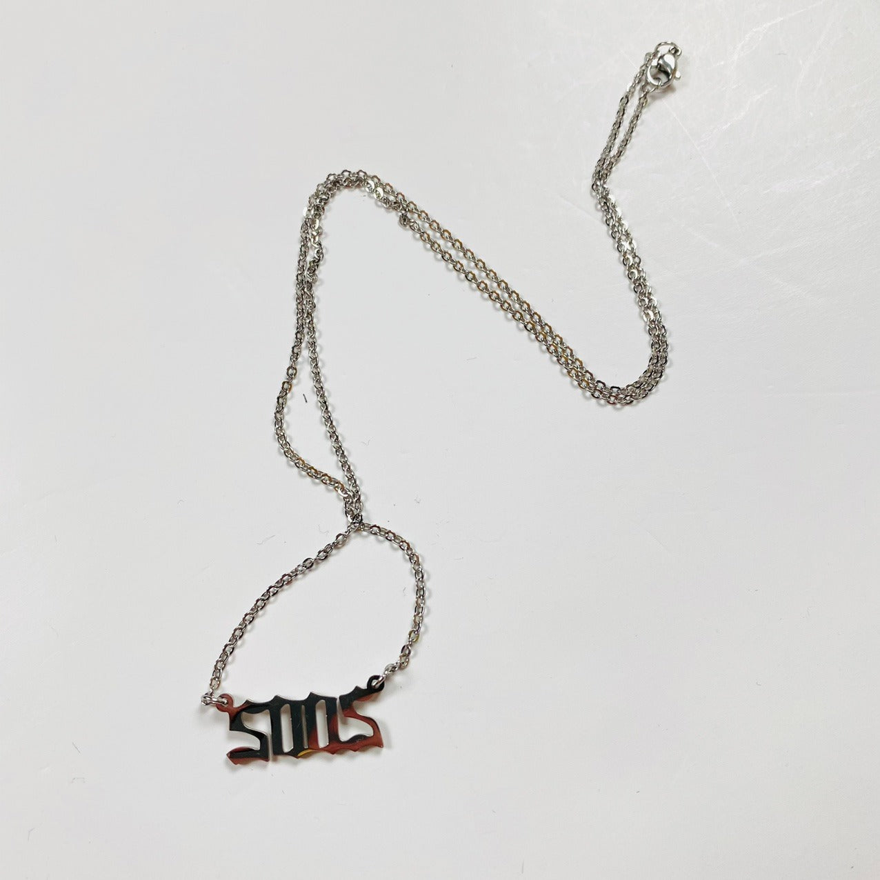 2002 Birth Year Necklace Chain Silver