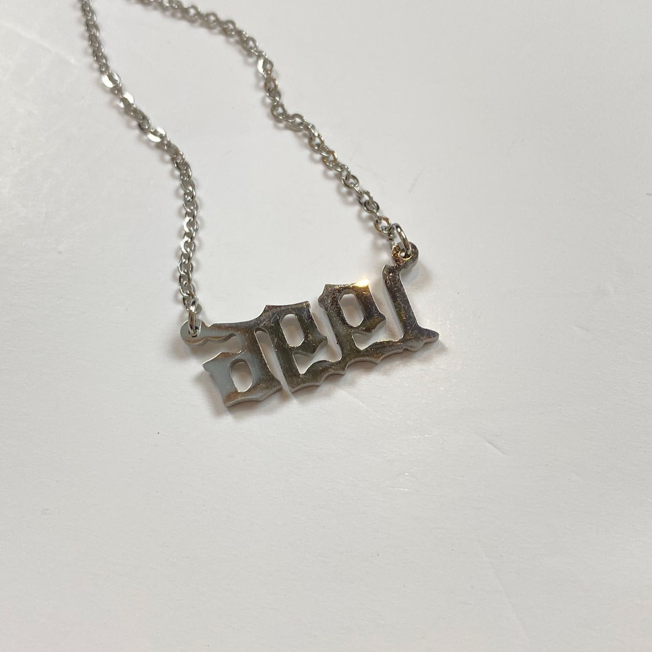 1996 Birth Year Necklace Chain Silver