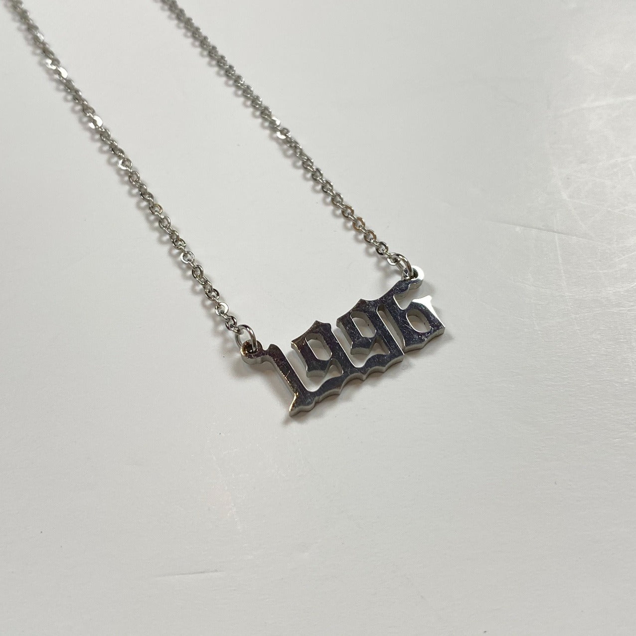 1996 Birth Year Necklace Chain Silver