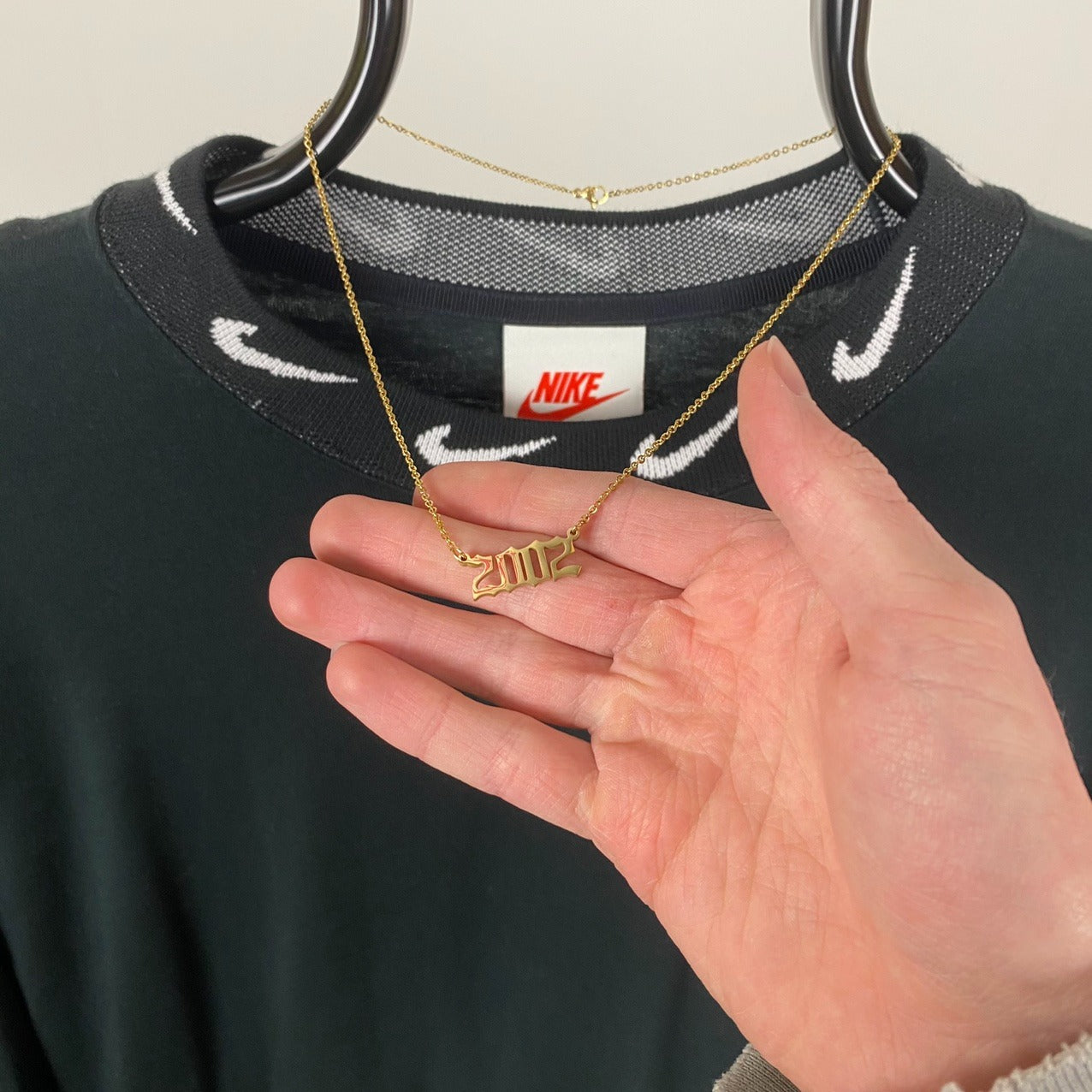 2002 Birth Year Necklace Chain Gold