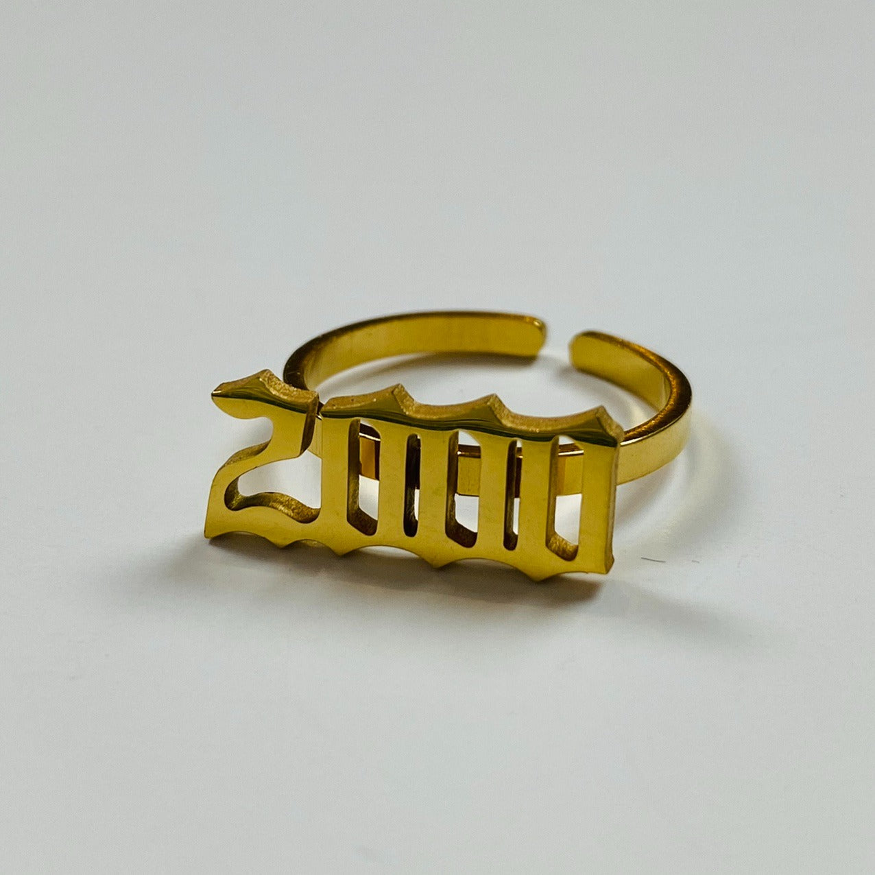 Adjustable 2000 Birth Year Ring Gold