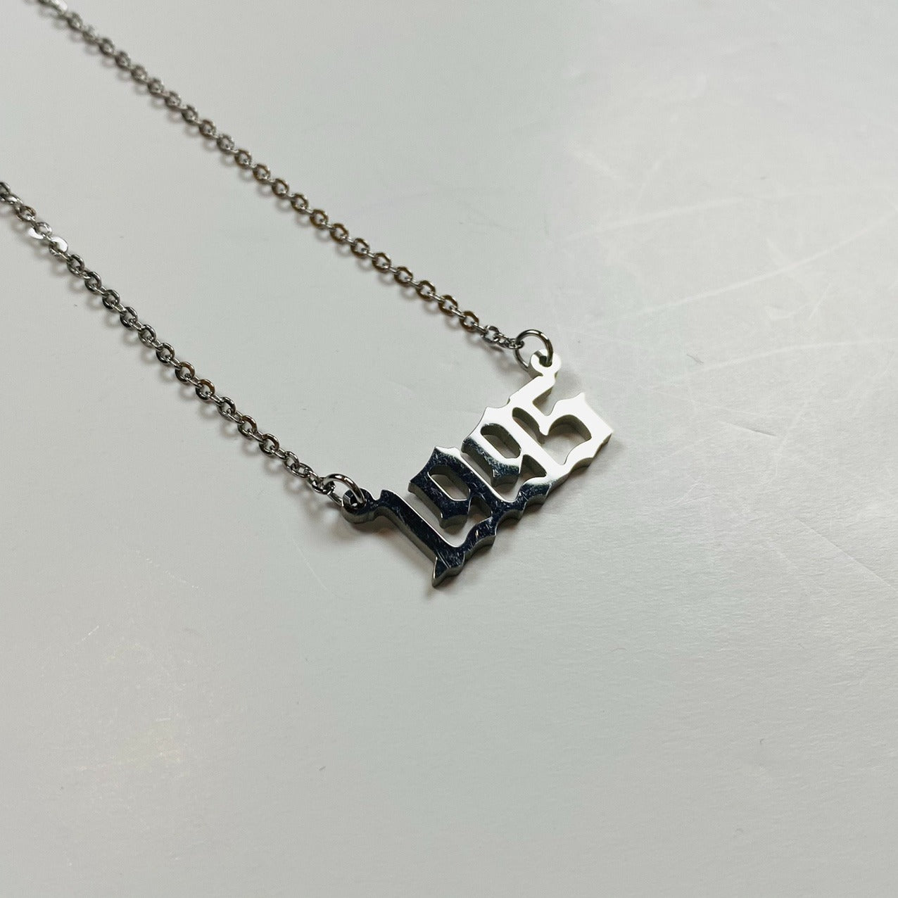 1995 Birth Year Necklace Chain Silver