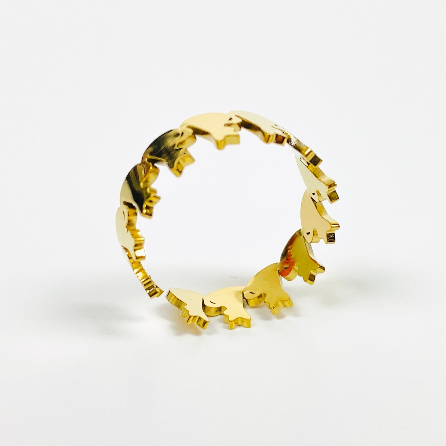 Vintage Adjustable Cat Ring Gold