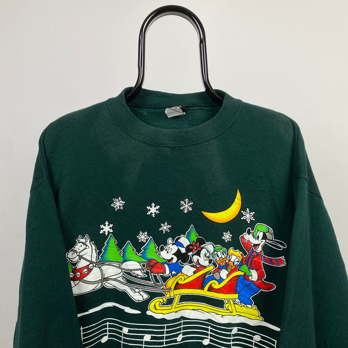 Retro Disney Christmas Sweatshirt Green Large – Clout Closet
